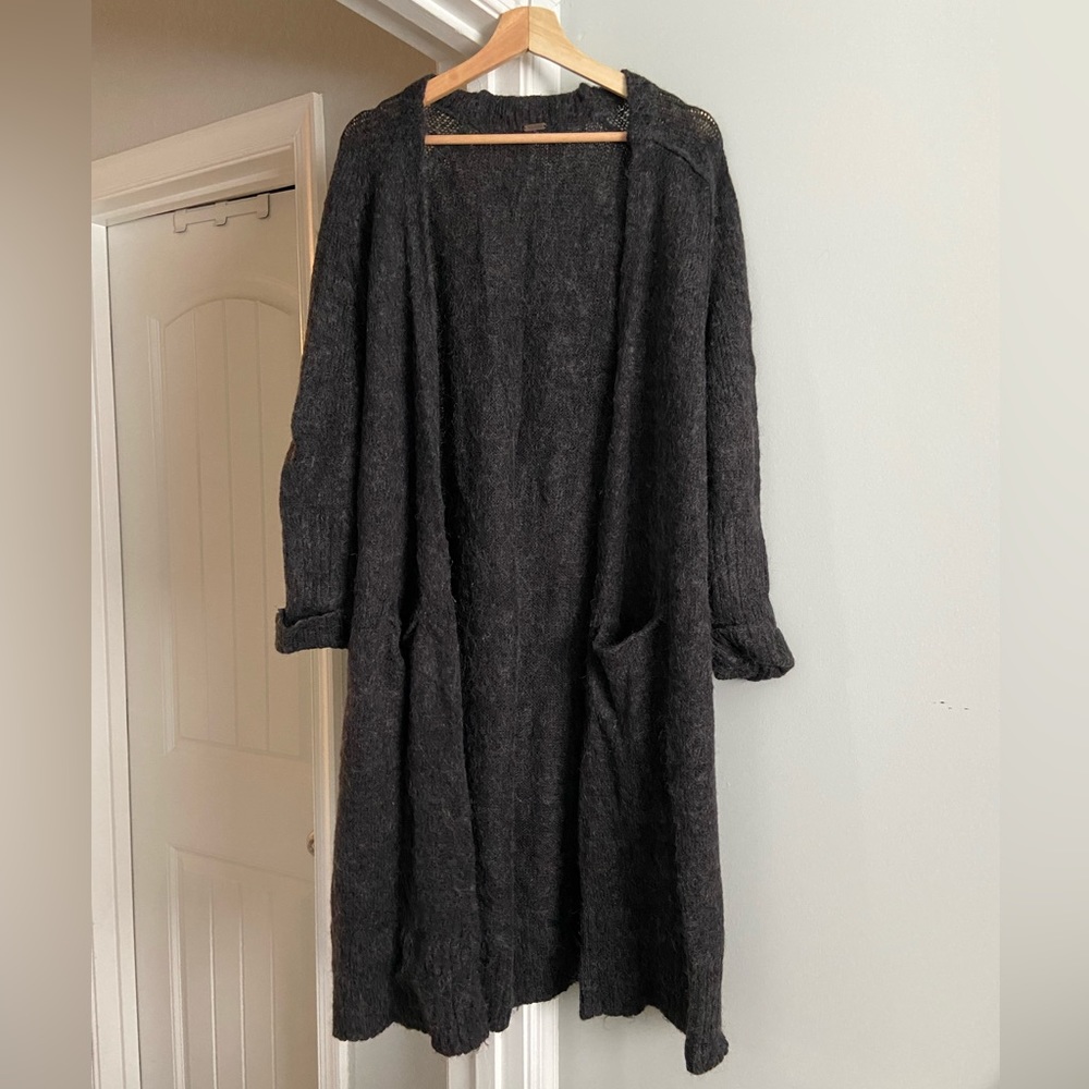 FP gray knit duster